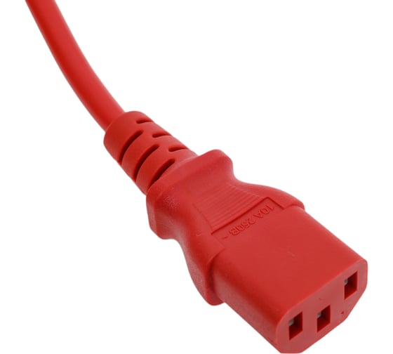 Кабель питания Filum пвс-ап 3x1,0 с13 - c14, 220/250в, 10а, красный, 0,5м FL-PC-C13/C14-C1-0,5-RD