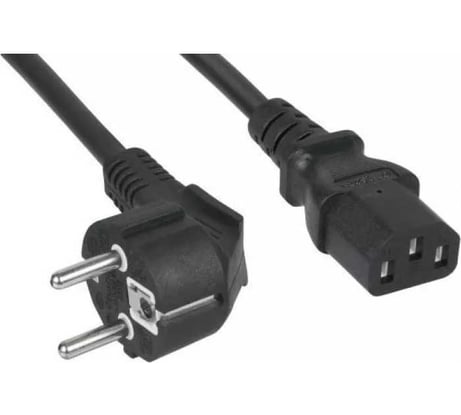 Кабель питания Filum пвс-ап 3x1,5 cee 7/7(schuko) угловая - c13, 220/250в, 10а, чёрный, 1,8м FL-PC-SH90/C13-C2-1.8-BK