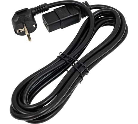 Кабель питания Filum пвс-ап 3x1,5 cee 7/7(schuko) угловая - c19, 220/250в, 16а, чёрный, 3м FL-PC-SH90/C19-C-3,0-BK