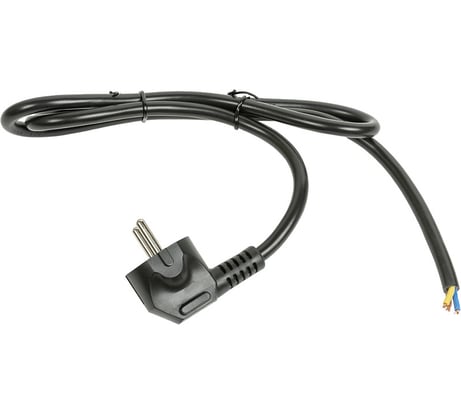 Кабель питания Filum пвс-вп 3x1,5 cee 7/7(schuko) угловая - свободный конец, 220/250в, 16а, чёрный, 3м FL-PC-SH90-C2-3,0-BK