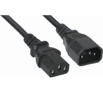 Кабель питания Filum пвс-ап 3x1,5 с13 - c14, 220/250в, 10а, чёрный, 1,8м FL-PC-C13/C14-C3-1,8-BK