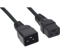 Кабель питания Filum пвс-ап 3x1,5 с19 - c20, 220/250в, 16а, чёрный, 1,8м FL-PC-C19/C20-C-1,8-BK