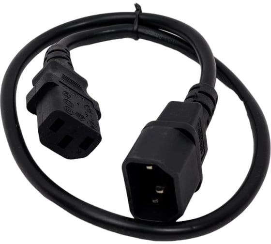 Кабель питания Filum с13- c14, 3x1 мм², 220в, 10a, чёрный, 0,6 м FL-PC16-C13-C14-0,6M