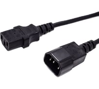 Кабель питания Filum с13- c14, 3x1 мм², 220в, 10a, чёрный, 1,8 м FL-PC16-C13-C14-1,8M