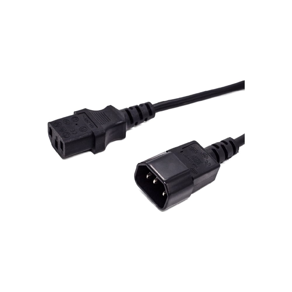 Кабель питания Filum с13- c14, 3x1 мм², 220в, 10a, чёрный, 5 м FL-PC16 ...