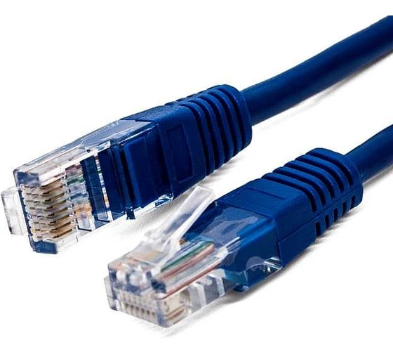 Кабель патч-корд Filum u/utp 6 кат, 0,5м 26awg(7x0,16 мм), омедненный алюминий (cca), pvc, синий FL-U6-0,5M-BL 1