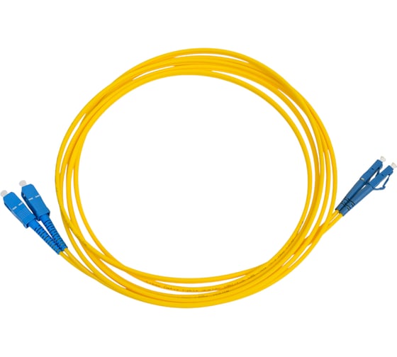Оптический переходной патч-корд (sm) REXANT 9/125 (os2), lc/upc-sc/upc, (duplex), lszh, 3м 50-2411 1
