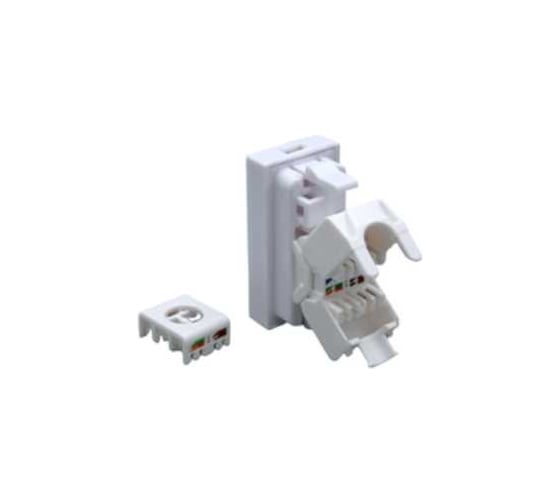 Модуль розетки SUPRLAN 45x22,5 8P8C (RJ-45) cat.5e 10-0360
