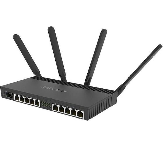Маршрутизатор Wi-fi Mikrotik 1.4ггц, 4 ядра, 1gb ram, 512mb nand, 10x10/100/1000 lan, 1 sfp+, 2,4ghz/5ghz, 802.11a/b/g/n/ac RB4011iGS+5HacQ2HnD-IN