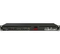 Маршрутизатор для помещений Mikrotik 10 ethernet (5 gigabit), 1 sfp, 128 мб ram, сенсорный дисплей и раздача poe-питания на 10 порту RB2011UiAS-RM