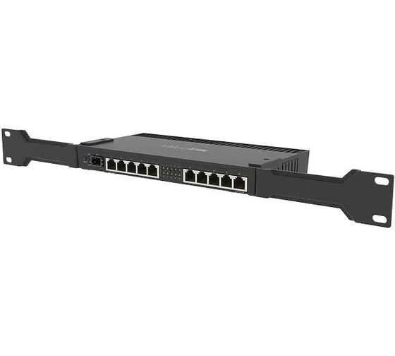 Маршрутизатор  Mikrotik 1.4ггц, 4 ядра, 1gb ram, 512mb nand, 10x10/100/1000 lan, 1 sfp+ RB4011iGS+RM