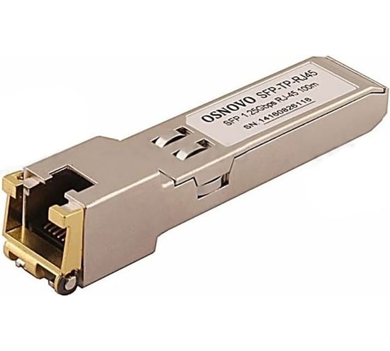 Медный SFP модуль OSNOVO SFP-TP-RJ45 Gigabit Ethernet с разъемом RJ45. sct0997 1