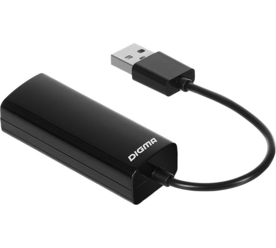 Сетевой адаптер DIGMA Fast Ethernet D-USB2-LAN100 USB, 2.0 (упаковка 1шт) 1717082