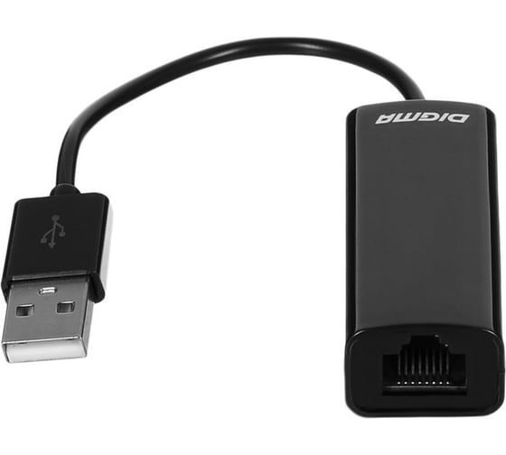 Сетевой адаптер DIGMA Fast Ethernet D-USB2-LAN100 USB, 2.0 (упаковка 1шт) 1717082