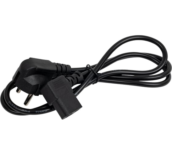 Кабель питания ExeGate OfficePC PC-1,2 450W Евровилка Schuko -C13 угловой, черный, 1.2м 273393 1