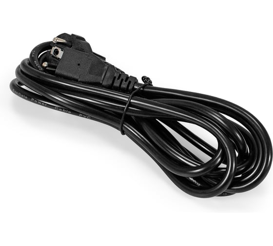 Кабель питания ExeGate Power PC-3P Евровилка угловая Schuko-C13, VDE-250V-3*1.5mm2, медь, черный, 10A, 3м 295578