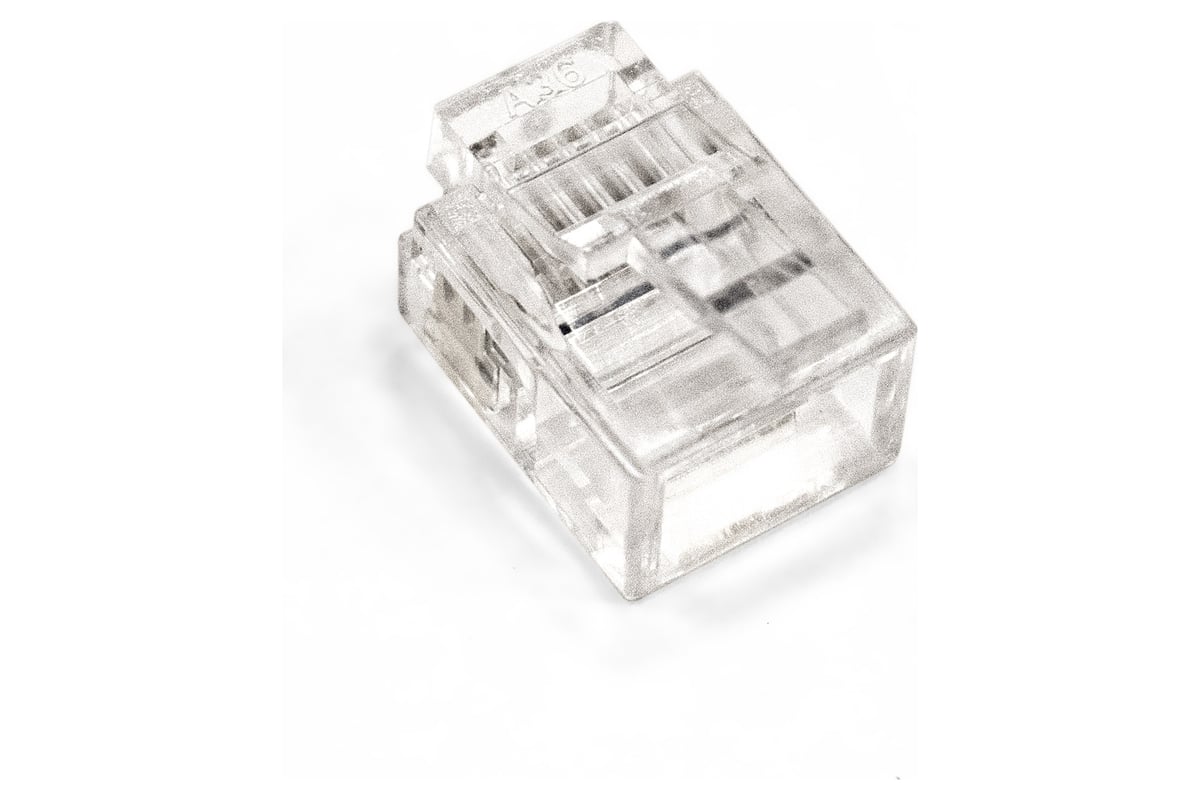 Коннектор ExeGate PL12-6P6C-100 RJ-12 телефонный разъем 6P6C, золотое ...