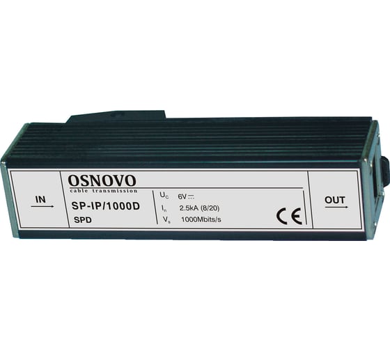 Устройство грозозащиты для локальной вычислительной сети OSNOVO SP-IP/1000D (скорость до 1000 Мб/с) sct1078 1