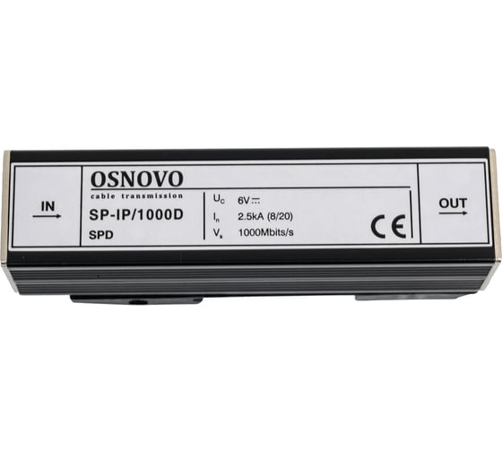 Устройство грозозащиты для локальной вычислительной сети OSNOVO SP-IP/1000D (скорость до 1000 Мб/с) sct1078