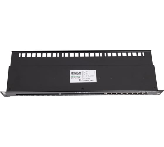 Устройство грозозащиты для локальной вычислительной сети OSNOVO SP-IP8/1000R (скорость до 1000 Мбит/с) на 8 портов sct1485