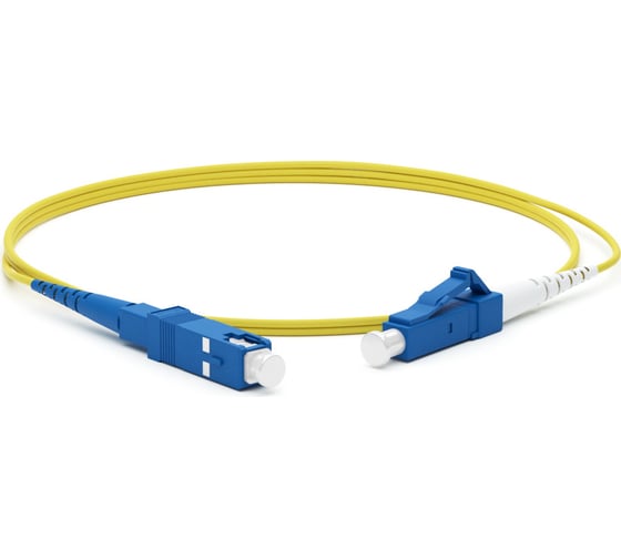 Волоконно-оптический патч-корд (шнур) Hyperline FC-S2-9-LC/UR-SC/UR-H-50M-LSZH-YL SM 9/125 (OS2), LC/UPC-SC/UPC, 2.0 мм, simplex, LSZH, 50 м 247465 1