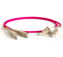 Волоконно-оптический патч-корд (шнур) Hyperline mm 50/125(om4), lc-sc, 2.0 мм, duplex, 10g, lszh, 0.5 м 378206