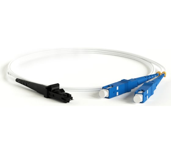 Волоконно-оптический патч-корд (шнур) Hyperline FC-D2-9A1-MTRJM/UR-SC/UR-H-5M-LSZH-WH SM 9/125 (G.657), MTRJ (папа)-SC, 2.0 мм, duplex, LSZH, 5м 39404