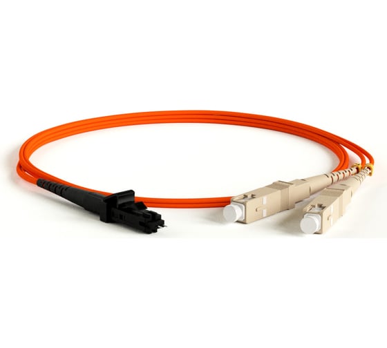 Волоконно-оптический патч-корд (шнур) Hyperline FC-D2-62-MTRJF/PR-SC/PR-H-3M-LSZH-OR MM 62.5/125, SC-MTRJ(мама), 2.0 мм, duplex, LSZH, 3 м 400525