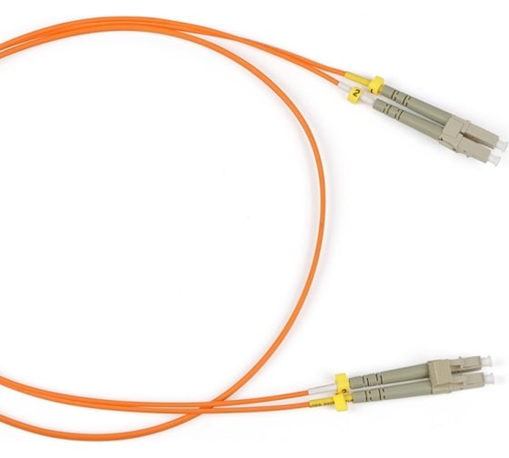 Волоконно-оптический патч-корд (шнур) Hyperline FC-D2-50-LC/PR-LC/PR-H-1.5M-LSZH-OR MM 50/125, LC-LC, 2.0 мм, duplex, LSZH, 1.5 м 243118 1