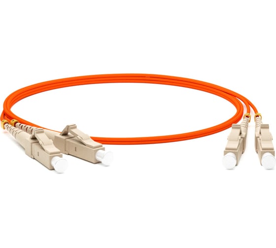 Волоконно-оптический патч-корд (шнур) Hyperline FC-D2-62-LC/PR-LC/PR-H-1.5M-LSZH-OR MM 62.5/125, LC-LC, 2.0 мм, duplex, LSZH, 1.5 м 395948
