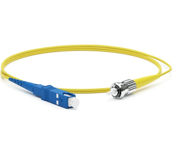 Волоконно-оптический патч-корд (шнур) Hyperline FC-S2-9-SC/UR-ST/UR-H-20M-LSZH-YL SM 9/125 (OS2), SC/UPC-ST/UPC, 2.0 мм, simplex, LSZH, 20 м 247509 1