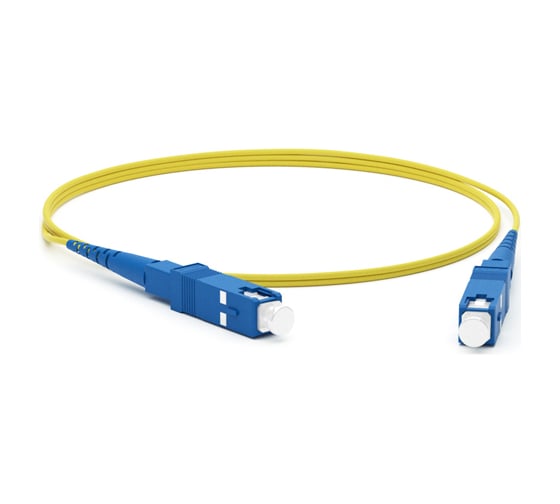 Волоконно-оптический патч-корд (шнур) Hyperline FC-S2-9-SC/UR-SC/UR-H-0.5M-LSZH-YL SM 9/125 (OS2), SC/UPC-SC/UPC, 2.0 мм, simplex, LSZH, 0.5 м 243308