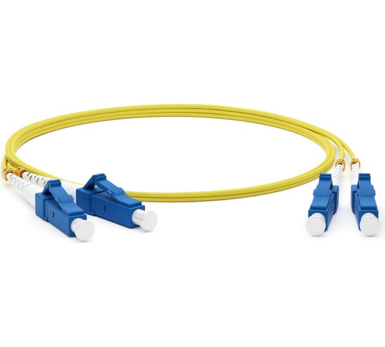 Волоконно-оптический патч-корд (шнур) Hyperline FC-D2-9-LC/UR-LC/UR-H-1.5M-LSZH-YL SM 9/125 (OS2), LC/UPC-LC/UPC, 2.0 мм, duplex, LSZH, 1.5 м 247807