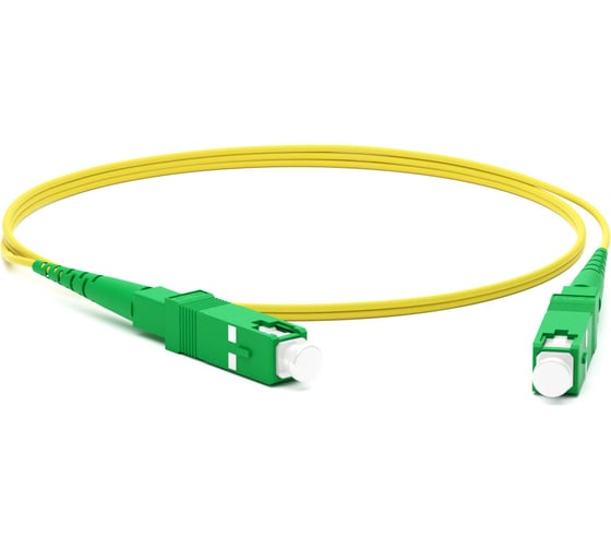 Волоконно-оптический патч-корд (шнур) Hyperline FC-S2-9-SC/AR-SC/AR-H-15M-LSZH-YL SM 9/125 (OS2), SC/APC-SC/APC, 2.0 мм, simplex, LSZH, 15 м 240100 1