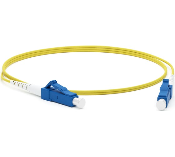 Волоконно-оптический патч-корд (шнур) Hyperline FC-S2-9-LC/UR-LC/UR-H-20M-LSZH-YL SM 9/125 (OS2), LC/UPC-LC/UPC, 2.0 мм, simplex, LSZH, 20 м 243405 1