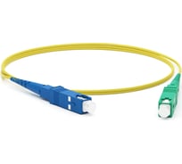 Волоконно-оптический патч-корд (шнур) Hyperline FC-S2-9-SC/UR-SC/AR-H-0.5M-LSZH-YL SM 9/125 (OS2), SC/UPC-SC/APC, 2.0 мм, simplex, LSZH, 0.5 м 401958