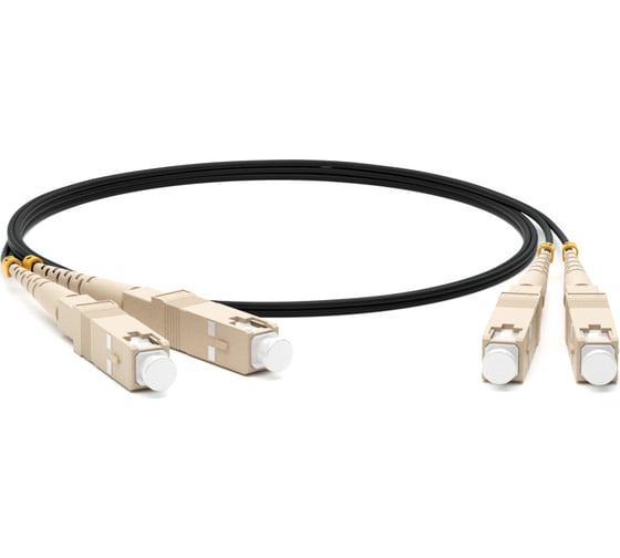 Волоконно-оптический патч-корд (шнур) Hyperline FC-D2-50-SC/PR-SC/PR-H-30M-LSZH-BK MM 50/125, SC-SC, 2.0 мм, duplex, LSZH, 30 м, черный 244911 1
