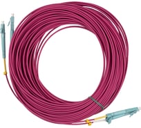 Волоконно-оптический патч-корд (шнур) Hyperline mm 50/125(om4), lc-lc, duplex, 10g/40g, lszh, 25 м 249547