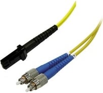 Волоконно-оптический патч-корд (шнур) Hyperline FC-D2-9-LC/UR-MTRJF/UR-H-10M-LSZH-YL SM 9/125 (OS2), MTRJ(мама)-LC, 2.0 мм, duplex, LSZH, 10 м 393964