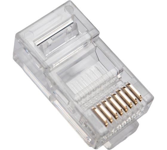 Коннектор RJ-45 TWT 8P8C UTP категория 5e, универсальный, 100 шт. в упаковке PL45-8P8C