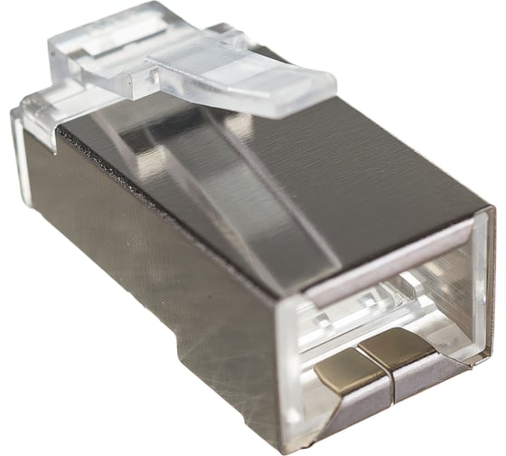 Коннектор RJ45 TWT STP 8P8C, универсальный, со вставкой, cat.6, 100 шт. PL45/S-8P8C-6V