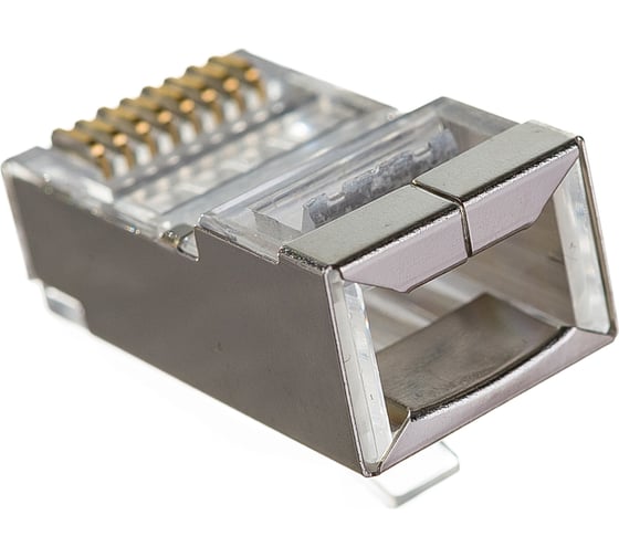 Коннектор RJ-45 TWT 8P8C FTP категория 6, экранированный, универсальный, 100 шт. в упаковке PL45/S-8P8C-6