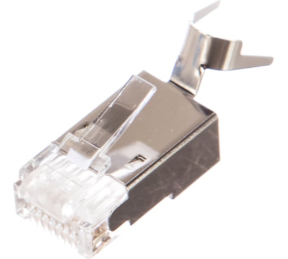 Коннектор RJ-45 TWT FTP 8P8C категория 6А, экранированный, универсальный, со вставкой 100 шт PL45/S-8P8C-6A 1