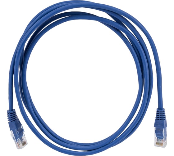 Патч-корд TWT RJ45-RJ45, 4 пары, UTP, категория 5е, 2 м, синий, 45-45-2.0-BL