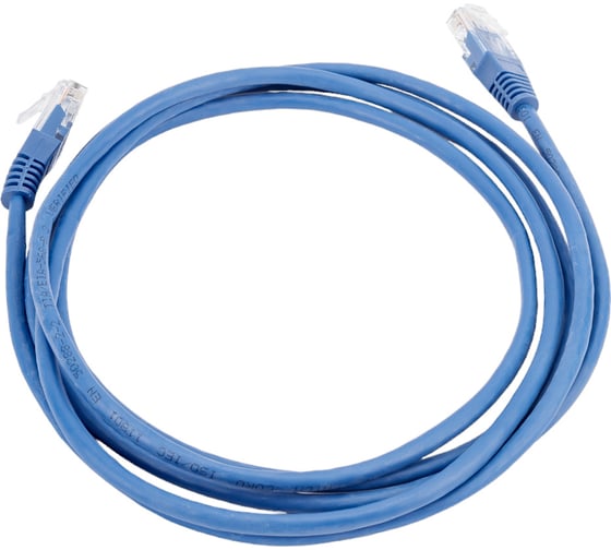 Патч-корд TWT RJ45-RJ45, 4 пары, UTP, категория 5е, 2 м, синий, 45-45-2.0-BL