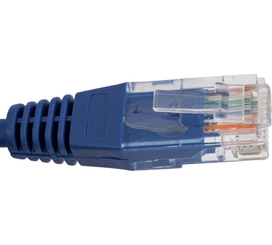 Патч-корд TWT RJ45-RJ45, 4 пары, UTP, категория 5е, 2 м, синий, 45-45-2.0-BL