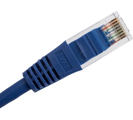 Патч-корд TWT RJ45-RJ45, 4 пары, UTP, категория 5е, 2 м, синий, 45-45-2.0-BL