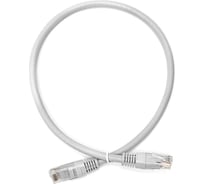 Патч-корд TWT RJ45-RJ45, 4 пары, UTP, категория 6, 0.5 м, серый, 45-45-0.5/6-GY