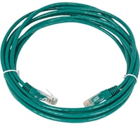 Патч-корд TWT RJ45-RJ45, 4 пары, UTP, категория 5е, 3 м, зелный, 45-45-3.0-GN