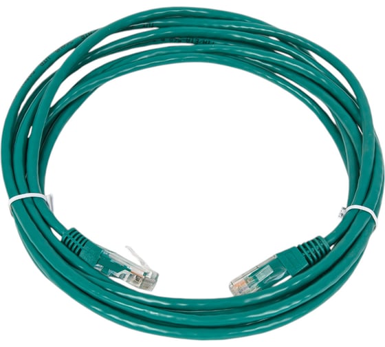 Патч-корд TWT RJ45-RJ45, 4 пары, UTP, категория 5е, 3 м, зелный, 45-45-3.0-GN